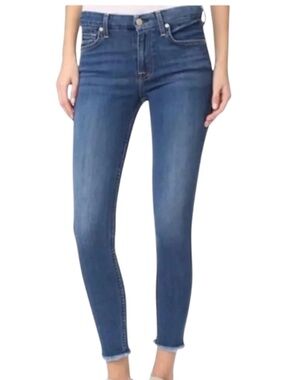 7 For All Mankind B(AIR) Ankle Skinny Jeans 24 Light Wash Super Skinny Stretch